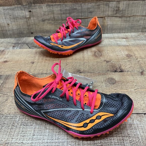 Saucony Shoes - Saucony Endorphin MD4 Womens Gray/Orange Track Running Spikes Size 7 NWOB READ*